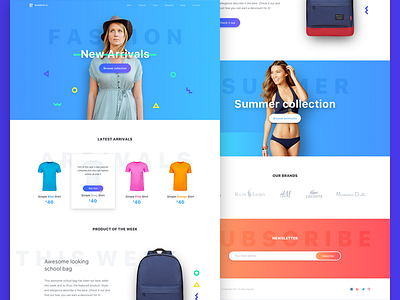 E-shop landing page