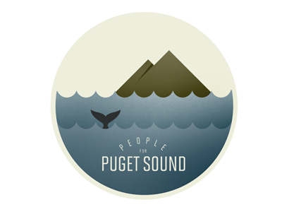 People for Puget Sound illustration mountain pnw puget sound whale