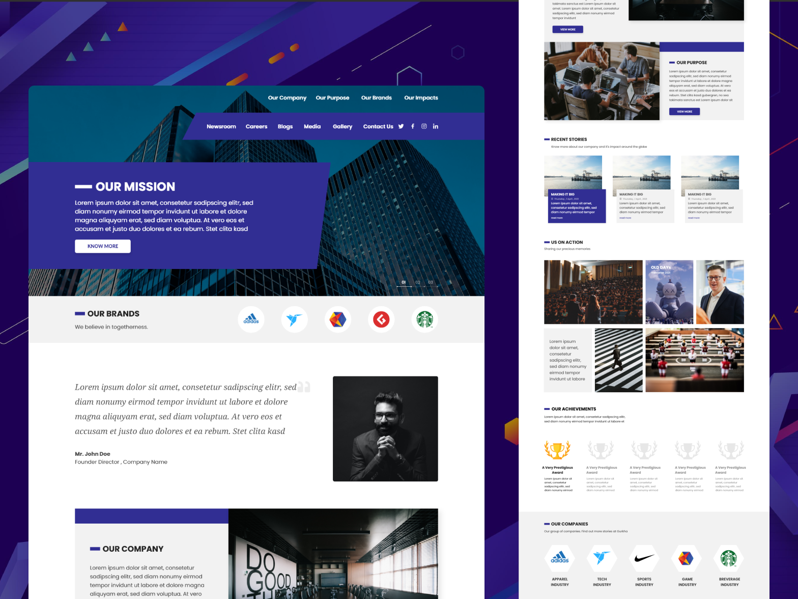 Landing Page - Corporate Themed by ui_munkee on Dribbble