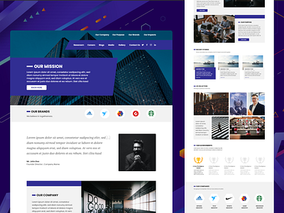 Landing Page - Corporate Themed adobe design landing page ui ux web design