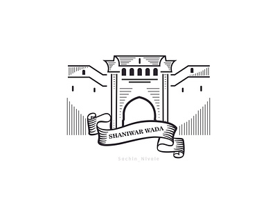 Shaniwar Wada Pune animation branding design illustration lettering logo minimal typography vector