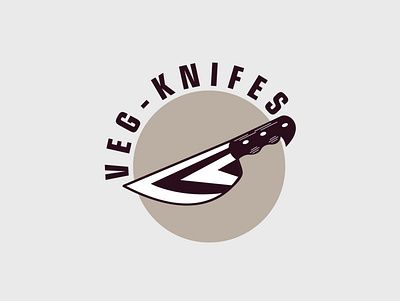 Veg-Knifes branding design identity illustration illustrator lettering logo minimal typography vector