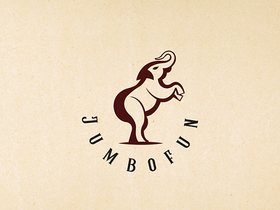Jumbo Fun Logo branding design elephant fun funlogo identity illustration jumbofun lettering logo logo design minimal vector