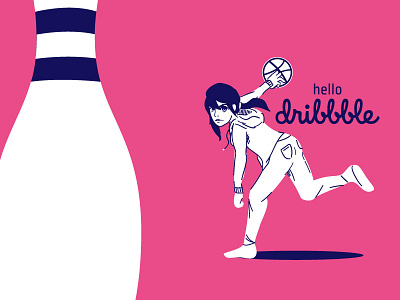 Scoring All The Touchdowns bowling debut female funny illustration woman