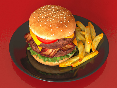 3D Hamburger Rendering and Visualization