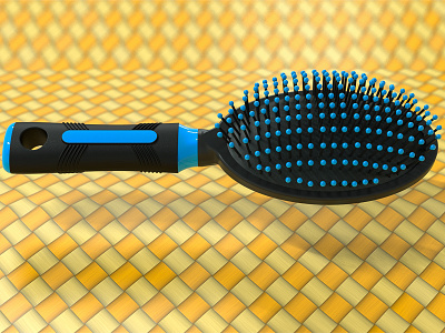 Hairbrush 3D rendering. 3d 3d rendering keyshot modeling rendering