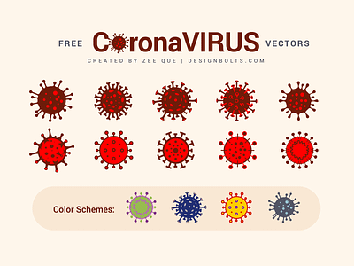 Free Coronavirus Vector Ai, EPS + Color Schemes corona corona virus coronavirus coronavirus vector free vector free virus virus ai virus vector