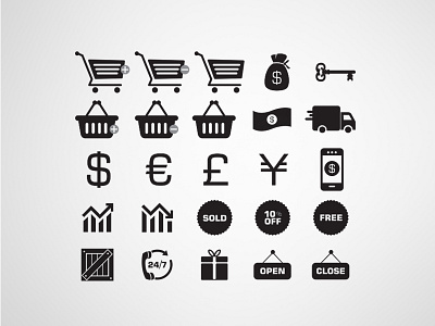 25 Flat E-Commerce Icons e commerce icons flat icons free e commerce icons icons