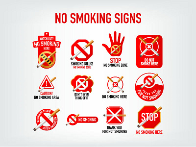 No Smoking Signs (Icons & Symbols) icons no smoking no smoking signs smoking smoking kills symbols thank you for no smoking