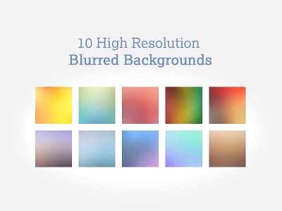 10 High Resolution Blurred Backgrounds