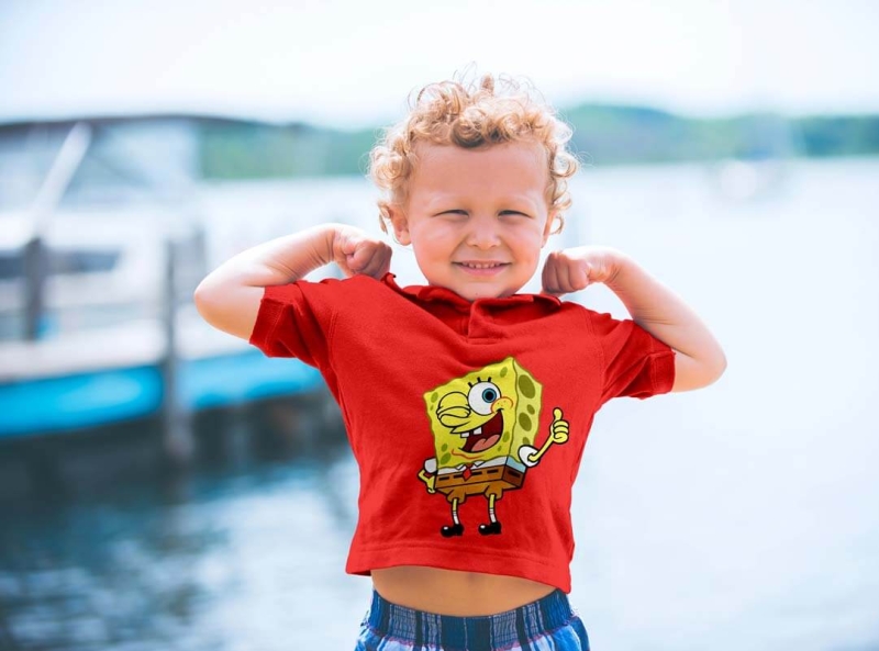 Free Short Sleeves Kids T-Shirt Mockup Psd By Zee Que | Designbolts On  Dribbble