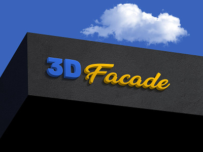Free Shop Facade 3D Logo Mockup PSD