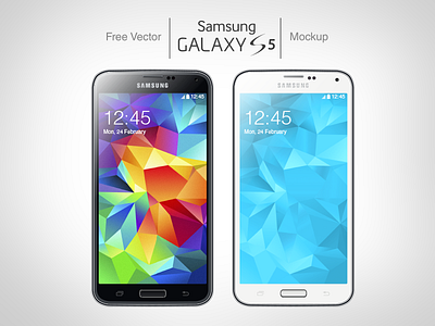 Free Vector (.ai) Samsung Galaxy S5 Mockup