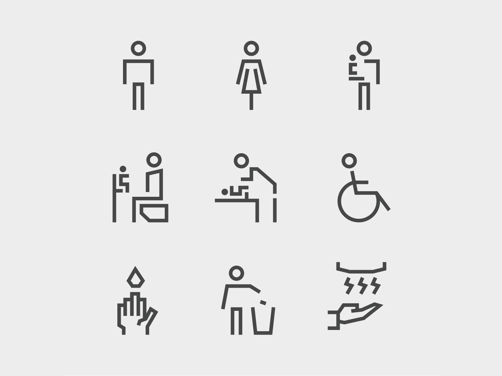 Free Toilet Restroom Symbol Icons Set In Vector Ai And Png By Zee Que Designbolts On Dribbble 0117