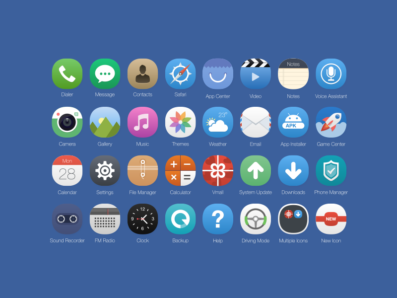 Ios 8 Icons Concept By Zee Que Designbolts On Dribbble