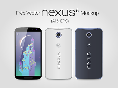 Free Vector Google Nexus 6 Mockup (Ai, EPS) google nexus 6 nexus nexus 6 nexus 6 vector nexus mockup