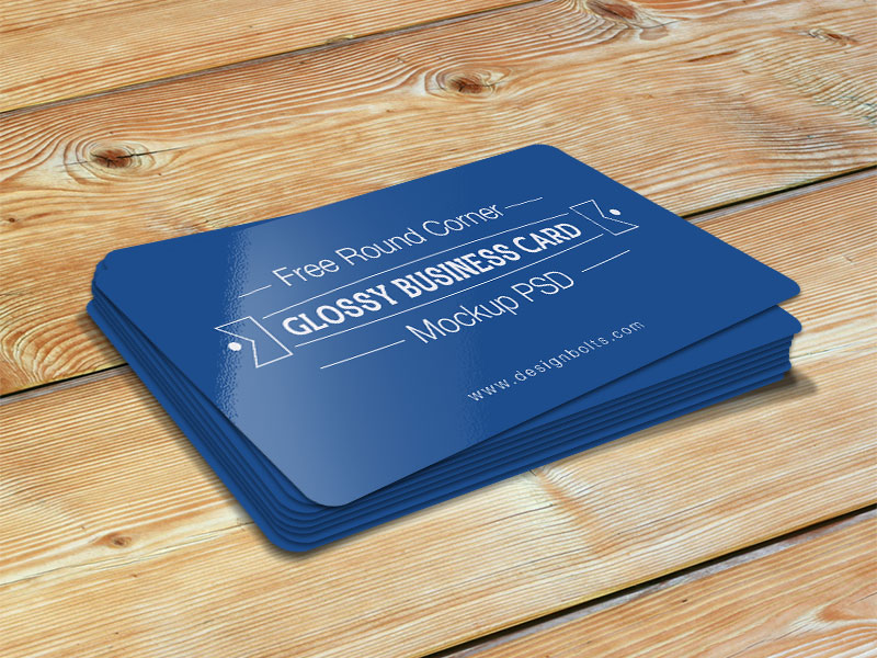 Download Free Round Corner Glossy Business Card Mockup Psd by Zee Que | Designbolts on Dribbble