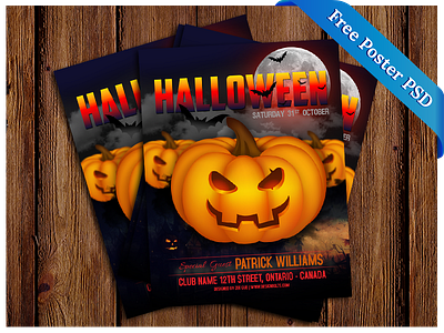 Free PSD Halloween Party Poster 2015