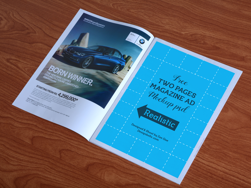 Download Free High Quality Magazine Ad Mockup PSD by Zee Que ...