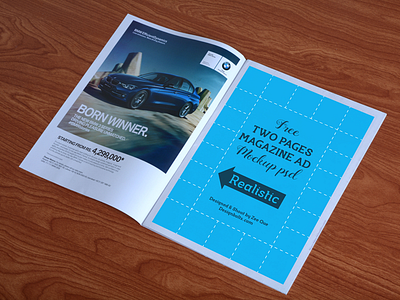 Free High Quality Magazine Ad Mockup PSD