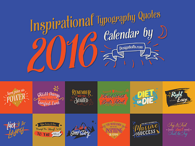 Inspirational Quotes | Free Printable Calendar 2016 in Ai & PDF