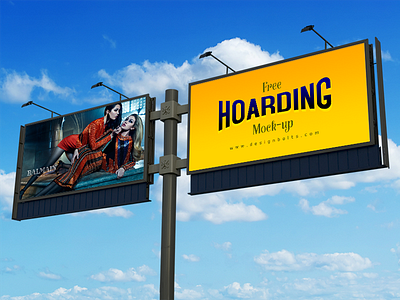 Download Free Frontlit Outdoor Advertising Hoarding Mock-up PSD by ...