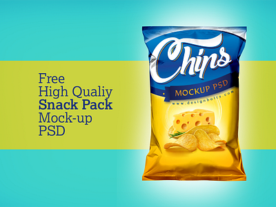 Free Snack Pack Packaging Mockup Psd