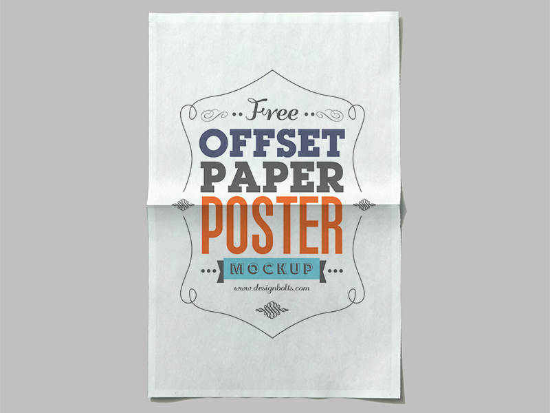 Download Free Offset Paper Poster Mockup PSD by Zee Que ...