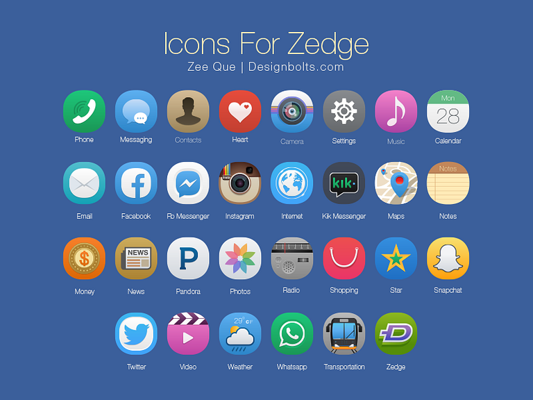 Icons For Zedge By Zee Que Designbolts On Dribbble