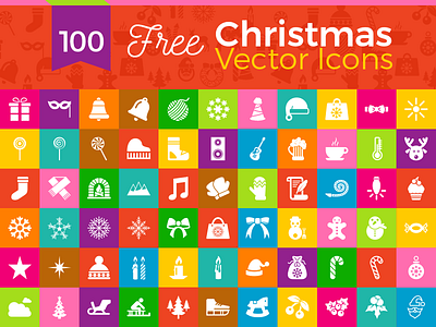 100 Free Christmas Vector Icons in Ai, EPS & PNG Format 2016