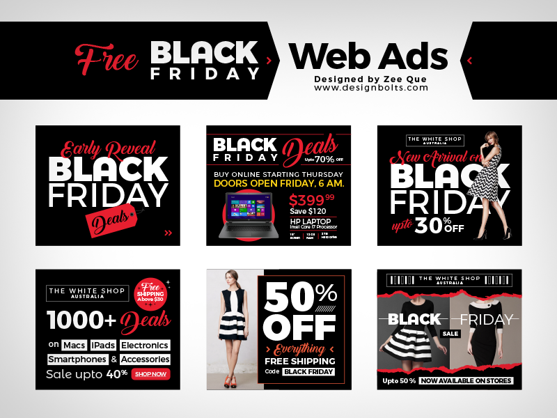 Free Premium Black Friday Sales / Deals Web Ads in Ai by Zee Que - Will Webs Offer Black Friday Deals