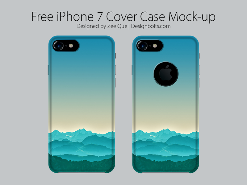 Download Free Apple iPhone 7 Cover Case Mock Up PSD by Zee Que ... PSD Mockup Templates