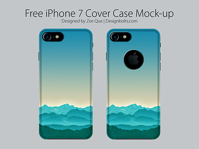 Free Apple iPhone 7 Cover Case Mock Up PSD