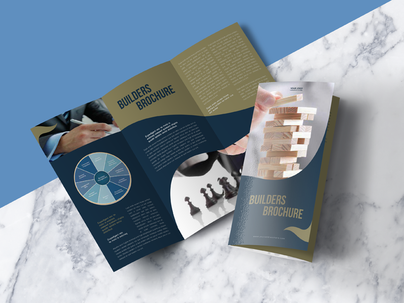 Z Fold Brochure Mockup Free Download