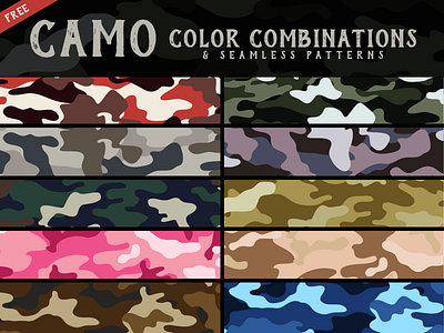 10 Free Best Trendy Camo Clothing Army Seamless Patterns 4 Col army patterns camo camo clothing camo color combination camo colors camo patterns color combination color combinations patterns seamless patterns