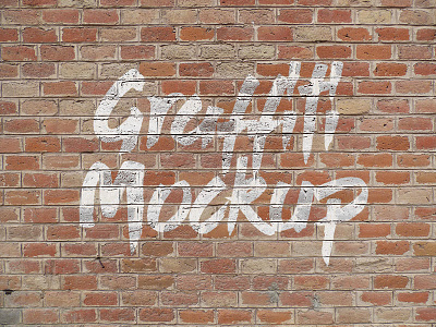 Free Logo / Graffiti Brick Wall Mock-up PSD free mockup freebie graffiti mockup logo mockup mockup mockup psd psd mockup wall mockup