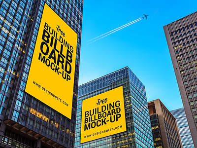 Free Outdoor Building Advertising Billboard Mock-up PSD File