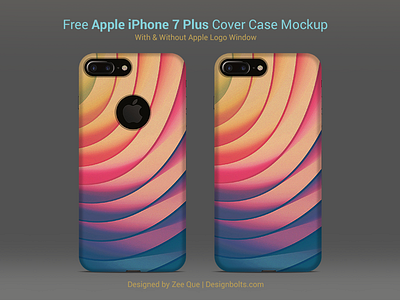 Free Apple Iphone 7 Plus Back Cover Case Mock Up PSD