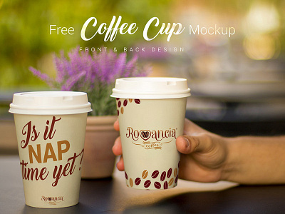 Free Coffee Cup Photo Mockup PSD