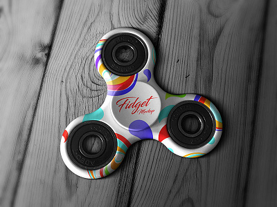 Free Tri-Fidget Spinner Hand Toy Mockup PSD