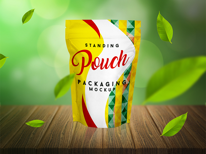 Download Free Stand Up Pouch Packaging Mockup PSD by Zee Que | Designbolts on Dribbble
