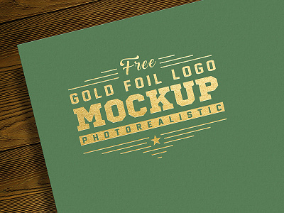 Free Gold Foil Logo Mockup PSD