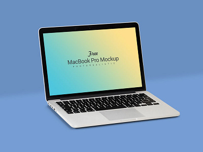 Free Fully Customizable Apple Macbook Pro Mockup PSD