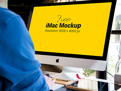 Free Apple Imac Photo Mockup PSD