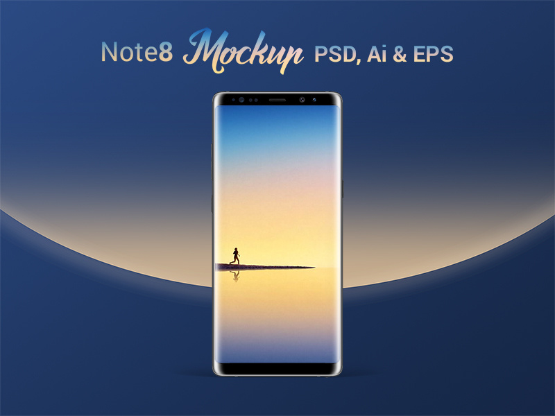 Free Samsung Galaxy Note8 Design Phone Mockup PSD by Zee