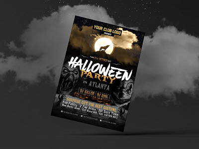 Free Halloween Party Costume Flyer Design Template 2017 flyer flyer design halloween 2017 halloween flyer halloween flyer template halloween party halloween party flyer halloween party flyer template night flyer