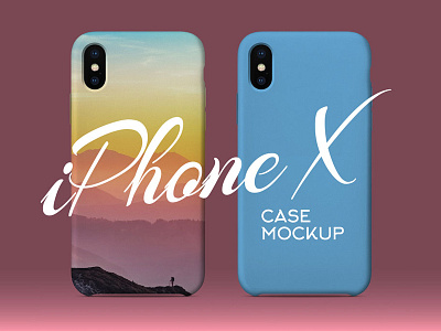 Free iPhone X Silicon Case Back Cover Mockup PSD