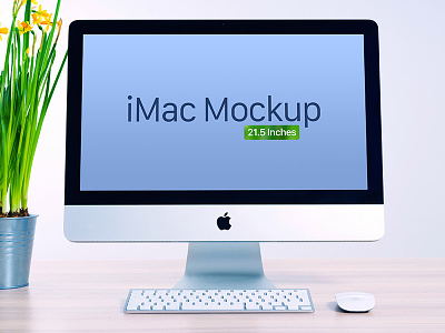 Free Apple iMac Mockup PSD (21 Inches)