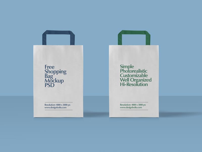 Free Paper Shopping Bag Mockup PSD by Zee Que ...