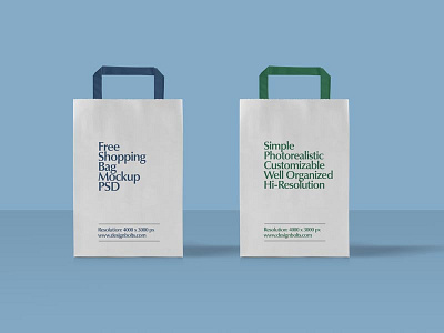 Free Paper Shopping Bag Mockup PSD